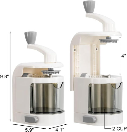 Vegetable Spiralizer 4-IN-1 Rotating Blade Veggie Spiralizer Zucchini Noodle Maker with Strong Suction Cup Spiral Vegetable Cutter Slicer - White