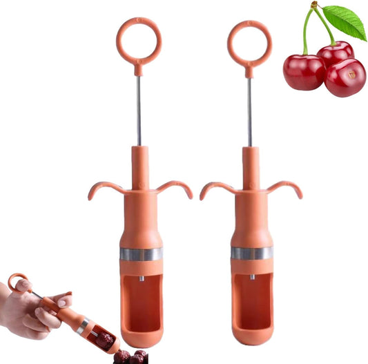 2PCS Cherry Pitter, Cherry Pitter Tool Pit Remover, Jujube Seed Remover Fruit Corer Pitter for Making Cherry Jam Remove Cherry Seed 23cm