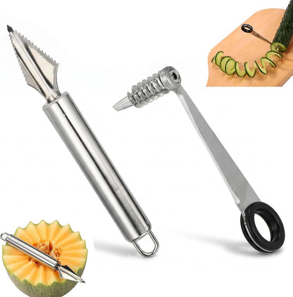 Spiral Cutter Set 2 Pcs Stainless Steel