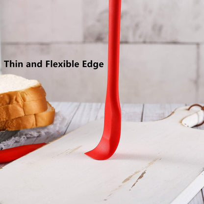 Small Spatulas Set, Heat-resistant Mini Spatulas with Sharp and thin Edge, Nonstick Silicone Spreader, 10 Inches, 4 Pack