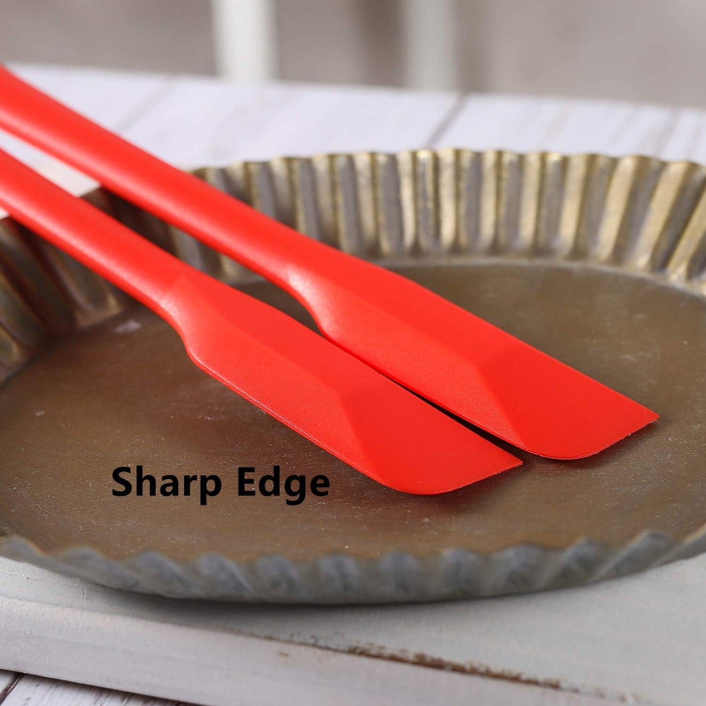 Small Spatulas Set, Heat-resistant Mini Spatulas with Sharp and thin Edge, Nonstick Silicone Spreader, 10 Inches, 4 Pack