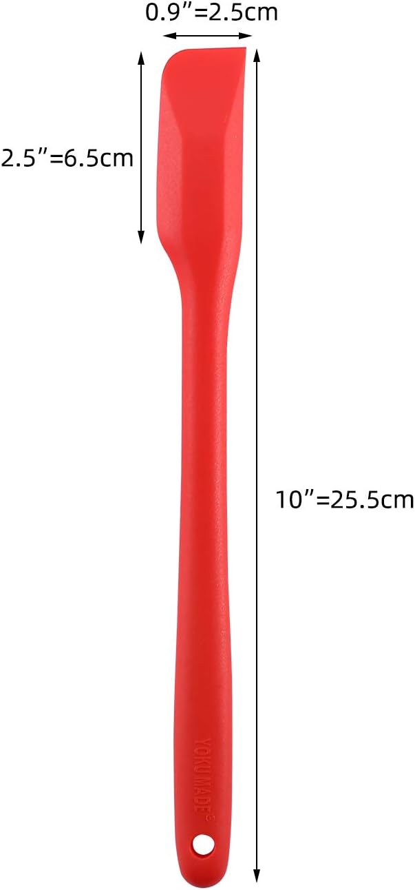 Small Spatulas Set, Heat-resistant Mini Spatulas with Sharp and thin Edge, Nonstick Silicone Spreader, 10 Inches, 4 Pack