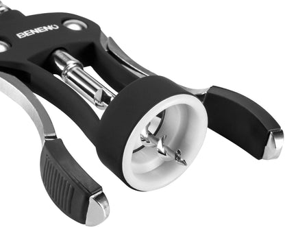 Wine Opener, Premium Wing Corkscrew Wine Bottle Opener, Silver