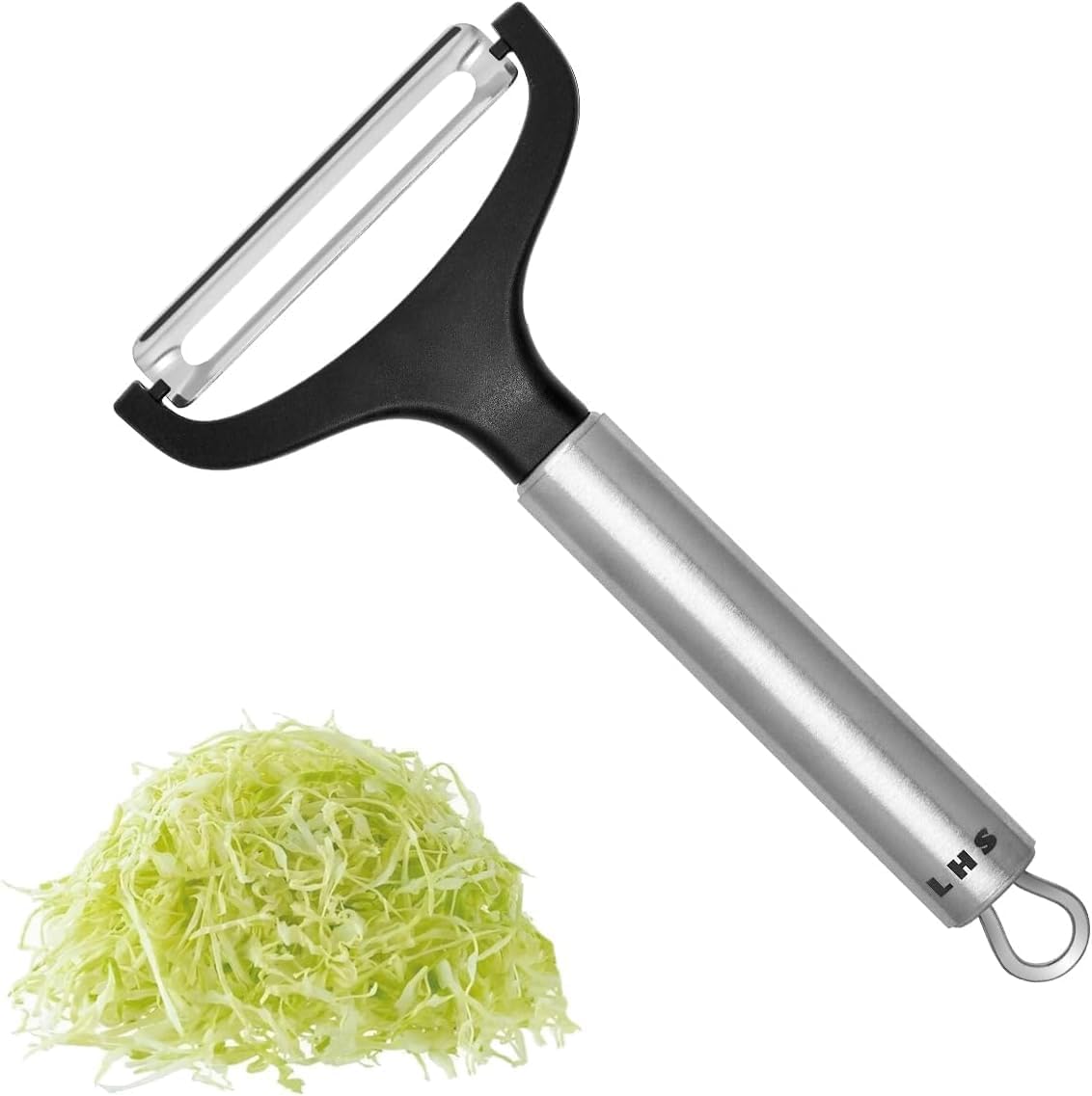 Cabbage Peeler for Kitchen, Wide Mouth Vegetable Peeler, Stainless Steel Fruit Shredder Slicer with Non-Slip Handle and Sharp Blade