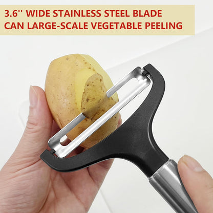 Cabbage Peeler for Kitchen, Wide Mouth Vegetable Peeler, Stainless Steel Fruit Shredder Slicer with Non-Slip Handle and Sharp Blade