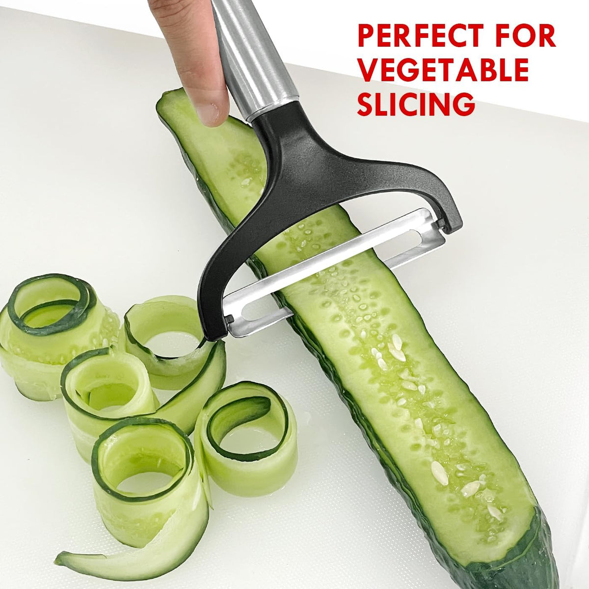 Cabbage Peeler for Kitchen, Wide Mouth Vegetable Peeler, Stainless Steel Fruit Shredder Slicer with Non-Slip Handle and Sharp Blade