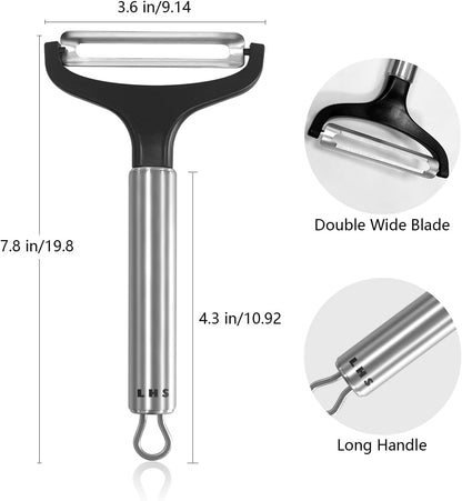 Cabbage Peeler for Kitchen, Wide Mouth Vegetable Peeler, Stainless Steel Fruit Shredder Slicer with Non-Slip Handle and Sharp Blade