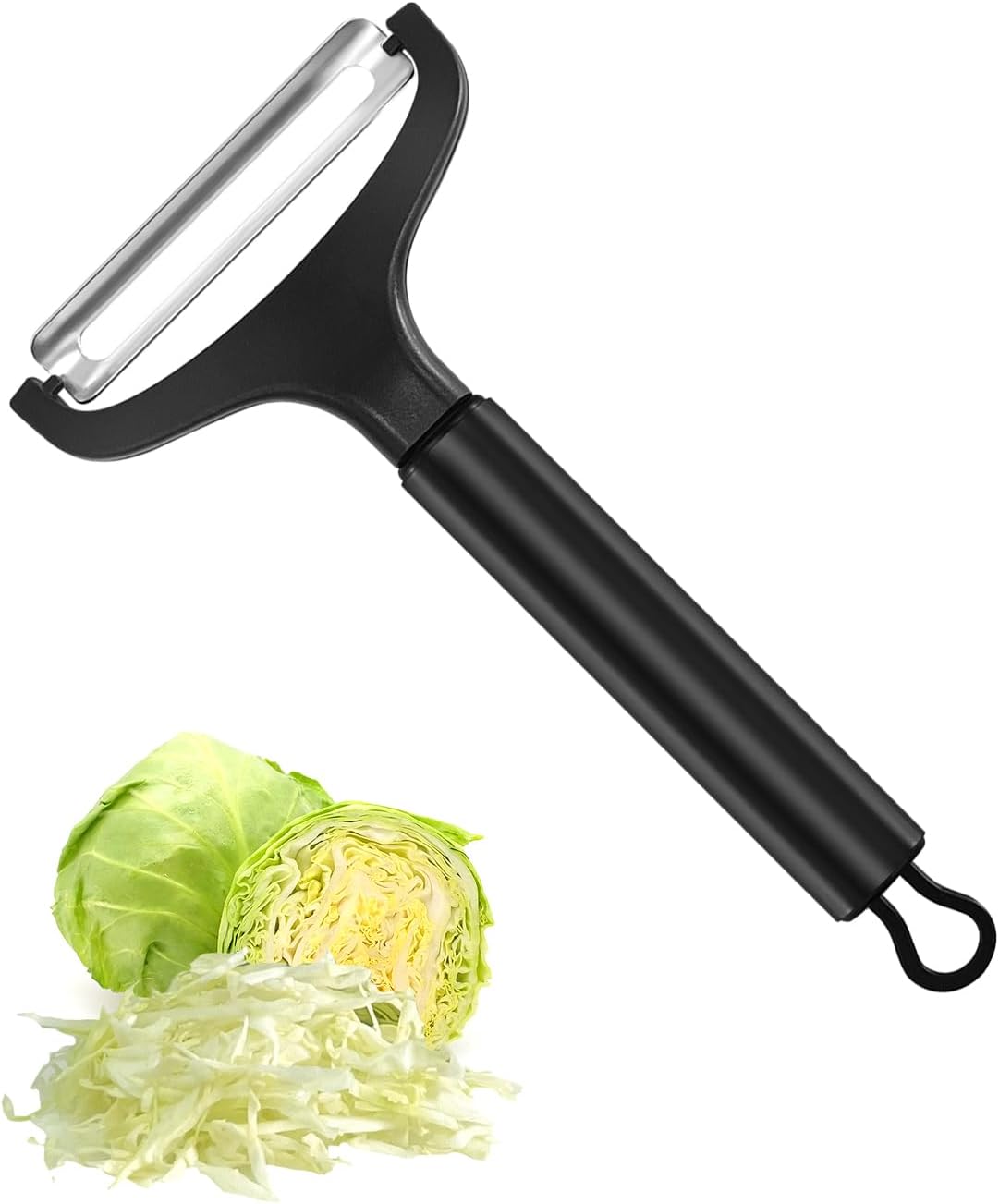 Cabbage Peeler for Kitchen, Wide Mouth Vegetable Peeler, Stainless Steel Fruit Shredder Slicer with Non-Slip Handle and Sharp Blade