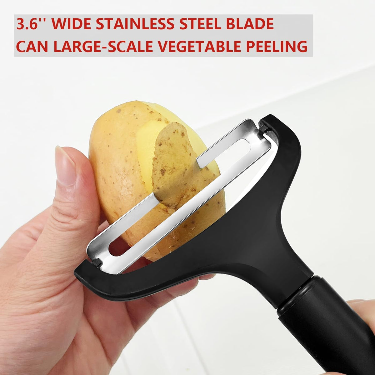 Cabbage Peeler for Kitchen, Wide Mouth Vegetable Peeler, Stainless Steel Fruit Shredder Slicer with Non-Slip Handle and Sharp Blade