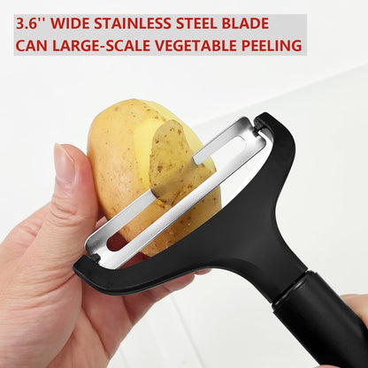 Cabbage Peeler for Kitchen, Wide Mouth Vegetable Peeler, Stainless Steel Fruit Shredder Slicer with Non-Slip Handle and Sharp Blade