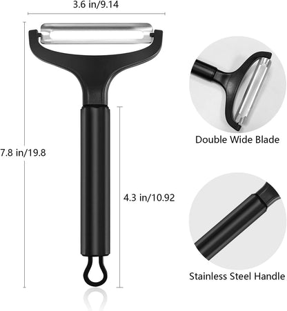Cabbage Peeler for Kitchen, Wide Mouth Vegetable Peeler, Stainless Steel Fruit Shredder Slicer with Non-Slip Handle and Sharp Blade