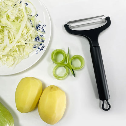 Cabbage Peeler for Kitchen, Wide Mouth Vegetable Peeler, Stainless Steel Fruit Shredder Slicer with Non-Slip Handle and Sharp Blade