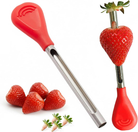 2-Pack Strawberry Huller and Pitter Stainless Steel Core Remover