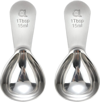 Coffee Scoop (Set of 2) - 1 Tablespoon Stainless Steel Measuring Spoons