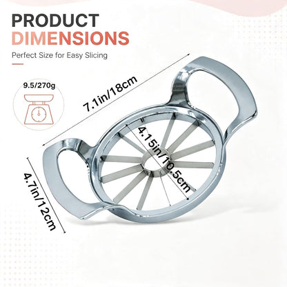 Stainless Steel Extra Large Apple Slicer&Corer, 12-Blade Heavy Duty Cutter