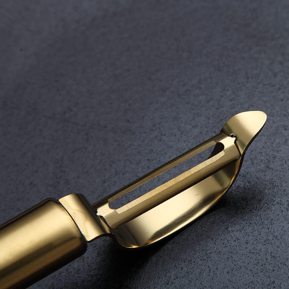 Gold Potato Vegetable And Fruit Peelers For Kitchen, Titanium Gold Plating Stainless Steel Peelers,Sharp Blade And Ergonomic Non Slip Easy To Grip Set Of 2