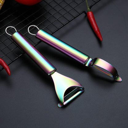 Gold Potato Vegetable And Fruit Peelers For Kitchen, Titanium Gold Plating Stainless Steel Peelers,Sharp Blade And Ergonomic Non Slip Easy To Grip Set Of 2