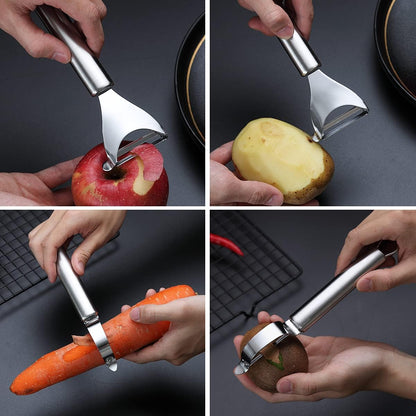 Gold Potato Vegetable And Fruit Peelers For Kitchen, Titanium Gold Plating Stainless Steel Peelers,Sharp Blade And Ergonomic Non Slip Easy To Grip Set Of 2
