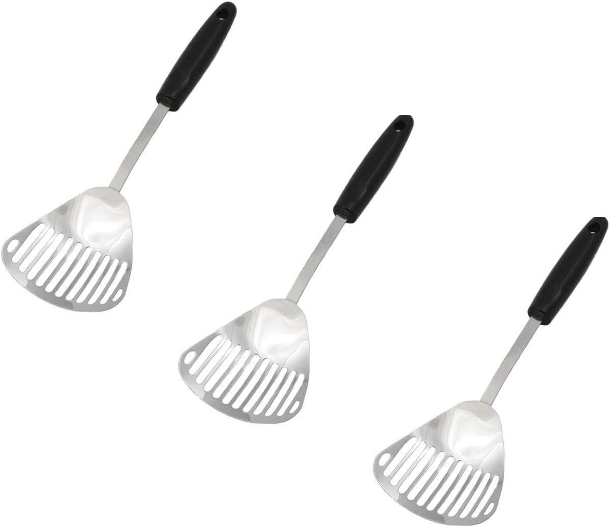 Stainless Steel Slotted Skimmer | 13-Inches Long | 3-Pack