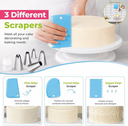 17 Pcs Large Piping Tips Set, Seamless Cake Decorating Tips