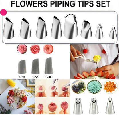 17 Pcs Large Piping Tips Set, Seamless Cake Decorating Tips