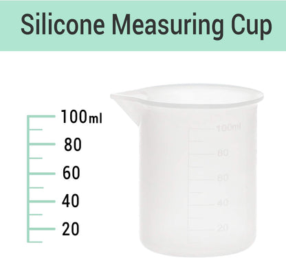 250ml Silicone Measuring Cups, 4 PCS Large Nonstick Reusable Silicone Mixing Cups Durable Easy Clean for Epoxy Resin, Casting Molds, Stain Jewelry Making, Waxing, DIY, Art, Craft