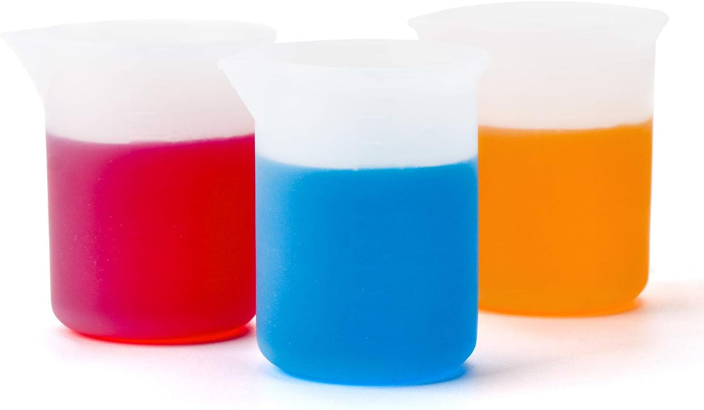 250ml Silicone Measuring Cups, 4 PCS Large Nonstick Reusable Silicone Mixing Cups Durable Easy Clean for Epoxy Resin, Casting Molds, Stain Jewelry Making, Waxing, DIY, Art, Craft