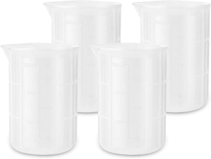 250ml Silicone Measuring Cups, 4 PCS Large Nonstick Reusable Silicone Mixing Cups Durable Easy Clean for Epoxy Resin, Casting Molds, Stain Jewelry Making, Waxing, DIY, Art, Craft