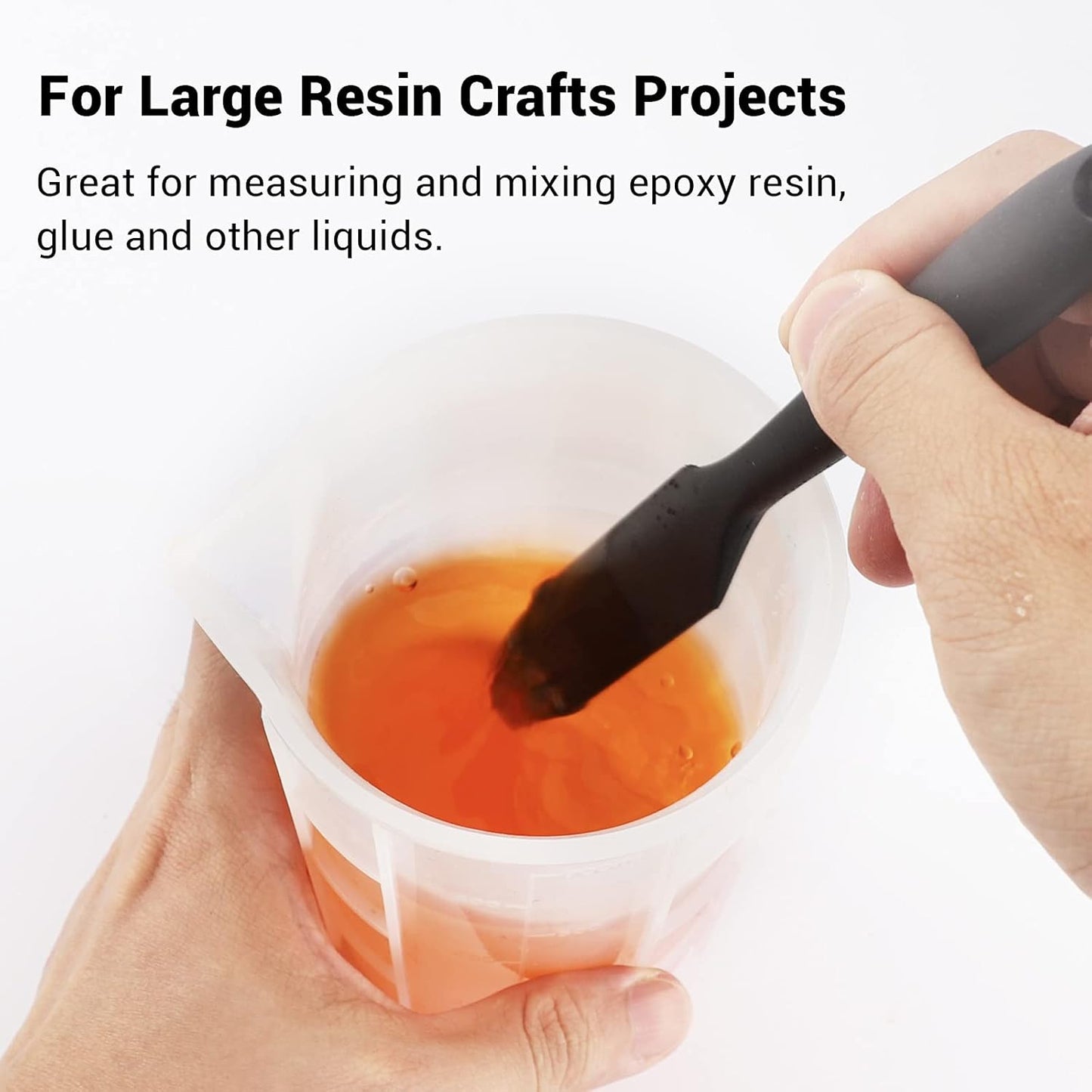 250ml Silicone Measuring Cups, 4 PCS Large Nonstick Reusable Silicone Mixing Cups Durable Easy Clean for Epoxy Resin, Casting Molds, Stain Jewelry Making, Waxing, DIY, Art, Craft