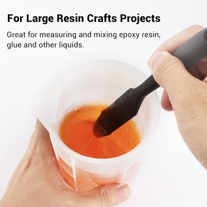 250ml Silicone Measuring Cups, 4 PCS Large Nonstick Reusable Silicone Mixing Cups Durable Easy Clean for Epoxy Resin, Casting Molds, Stain Jewelry Making, Waxing, DIY, Art, Craft