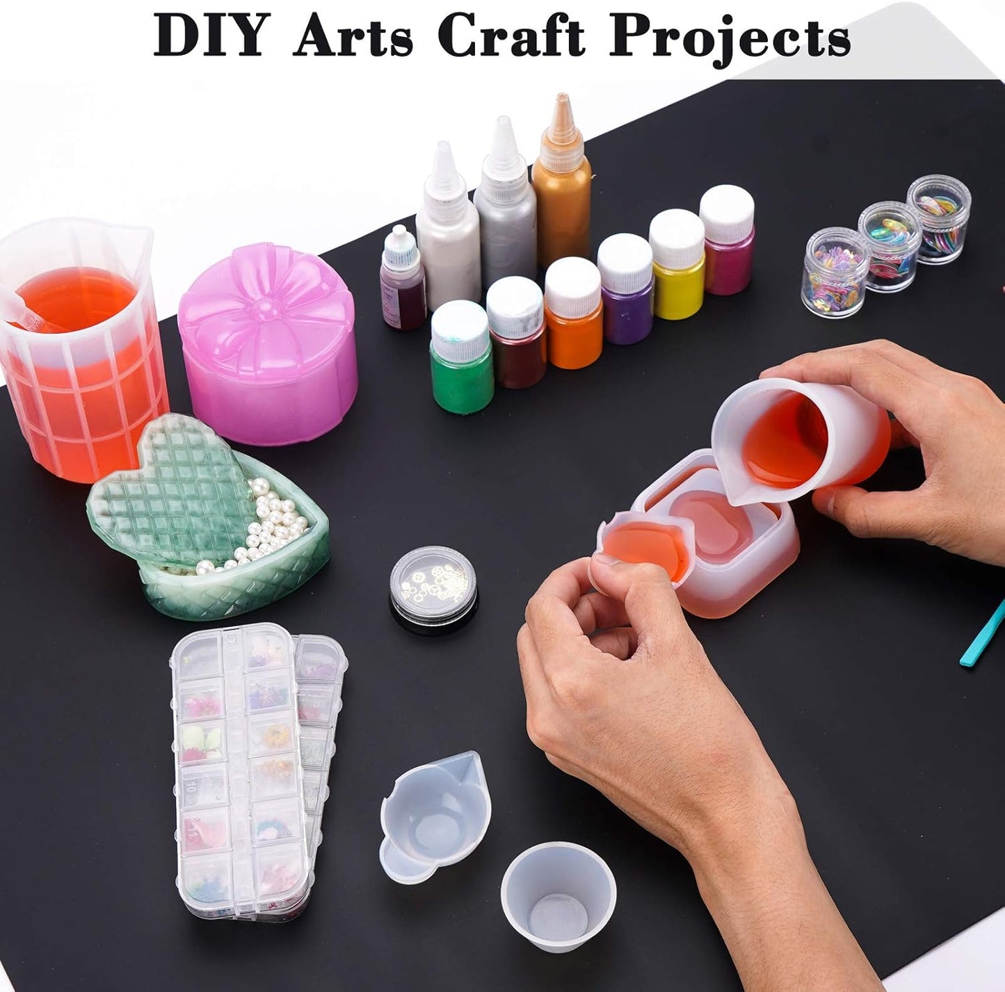 250ml Silicone Measuring Cups, 4 PCS Large Nonstick Reusable Silicone Mixing Cups Durable Easy Clean for Epoxy Resin, Casting Molds, Stain Jewelry Making, Waxing, DIY, Art, Craft
