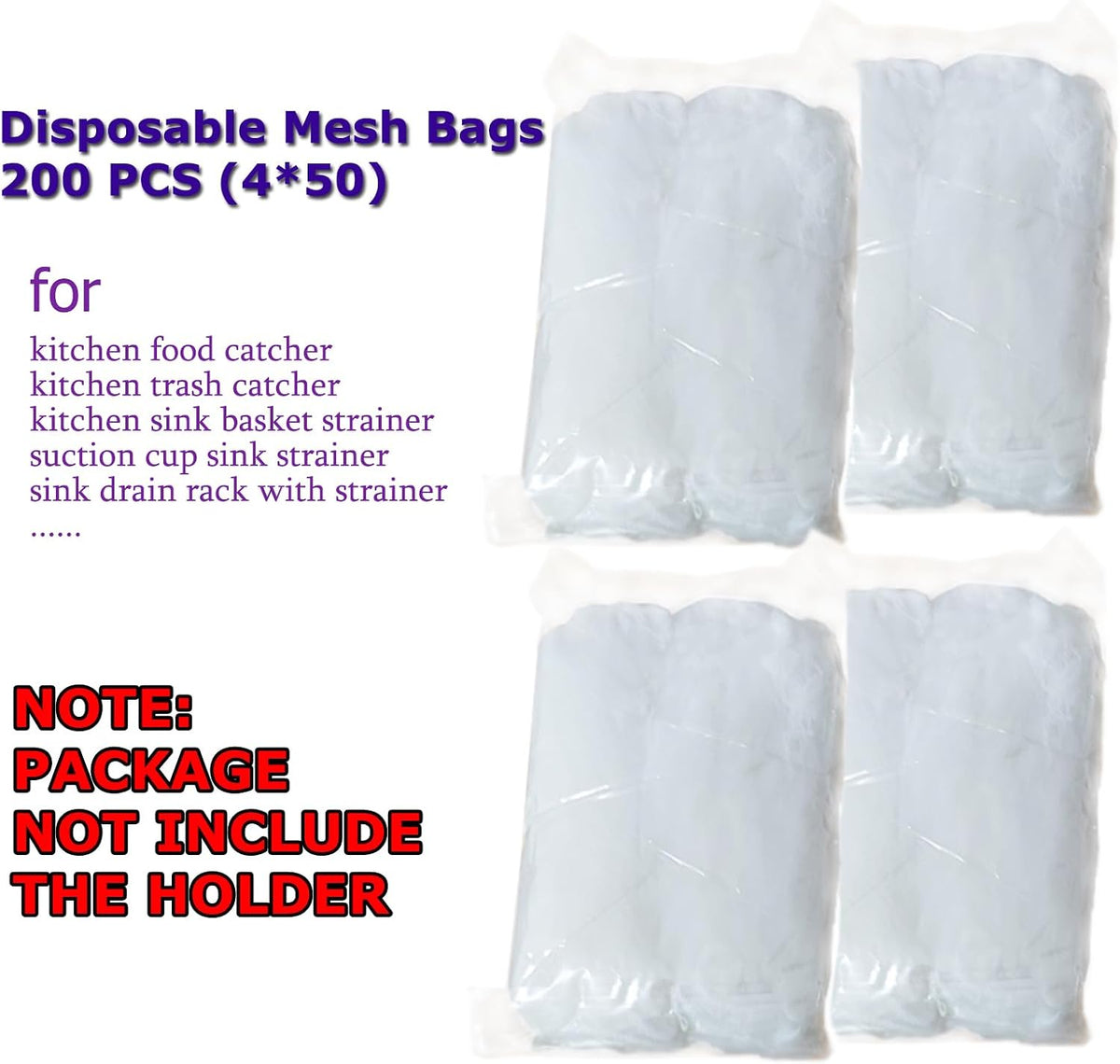 200 Sink Strainer Net Bags mesh bag for Sink strainer Basket Holder