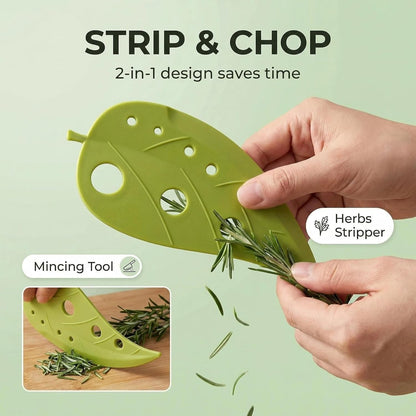 Premium Herb Stripper and Kale Remover Tool - Multi-Functional Leaf Peeler for Rosemary, Thyme, Chard and Greens - Ergonomic Kitchen Gadget for Fast Meal Prep