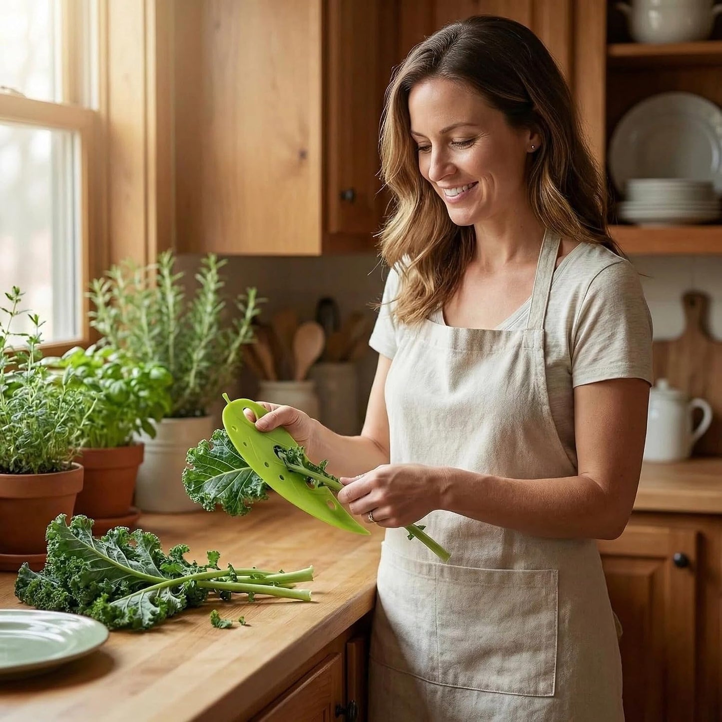 Premium Herb Stripper and Kale Remover Tool - Multi-Functional Leaf Peeler for Rosemary, Thyme, Chard and Greens - Ergonomic Kitchen Gadget for Fast Meal Prep