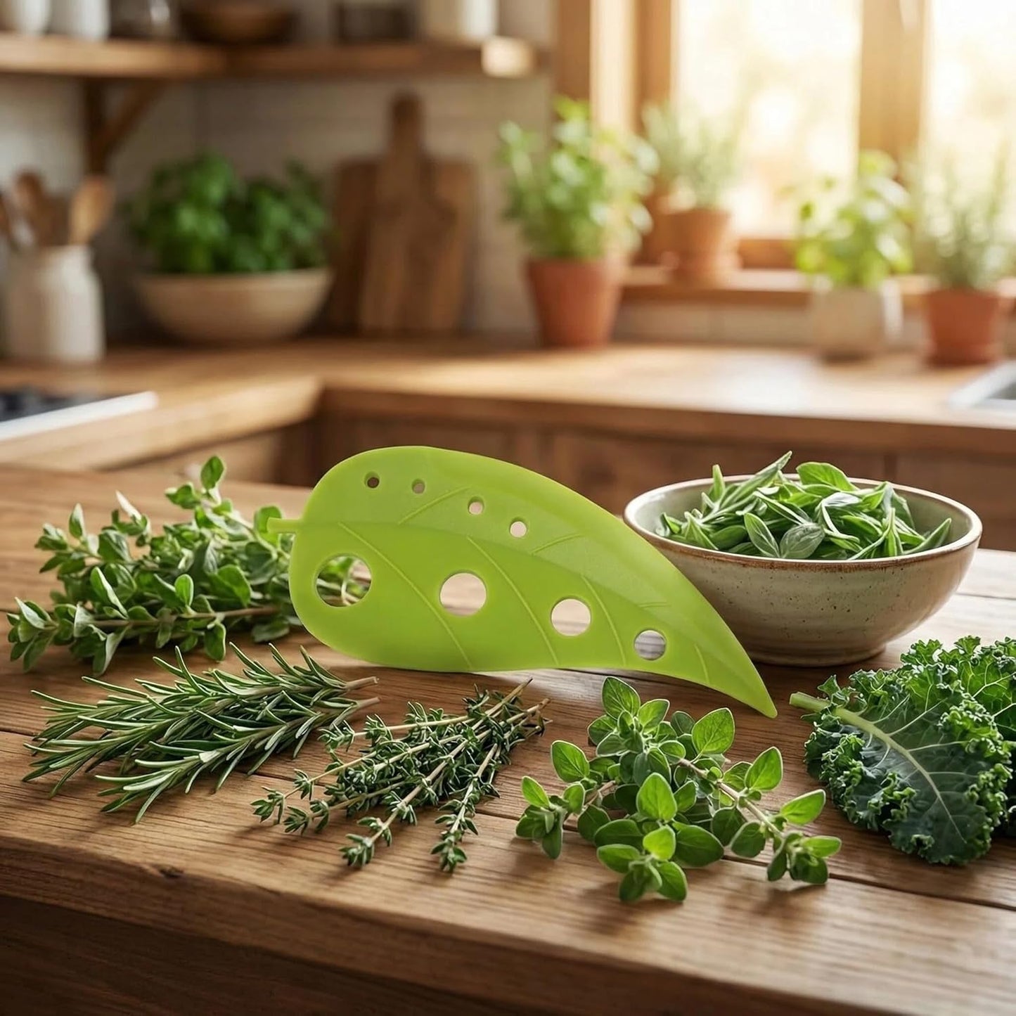 Premium Herb Stripper and Kale Remover Tool - Multi-Functional Leaf Peeler for Rosemary, Thyme, Chard and Greens - Ergonomic Kitchen Gadget for Fast Meal Prep