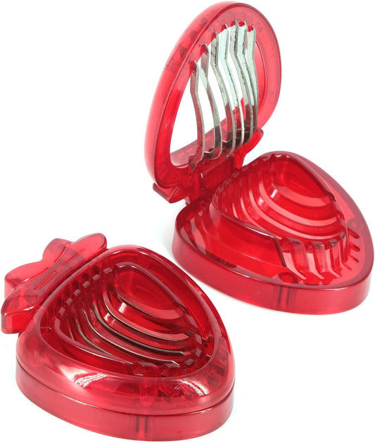 2pcs Strawberry Slicer Corer Stainless Steel Strawberry Huller Leaf Stem Remover Strawberry Cutter Blade Fruit Tools Kitchen Gadgets