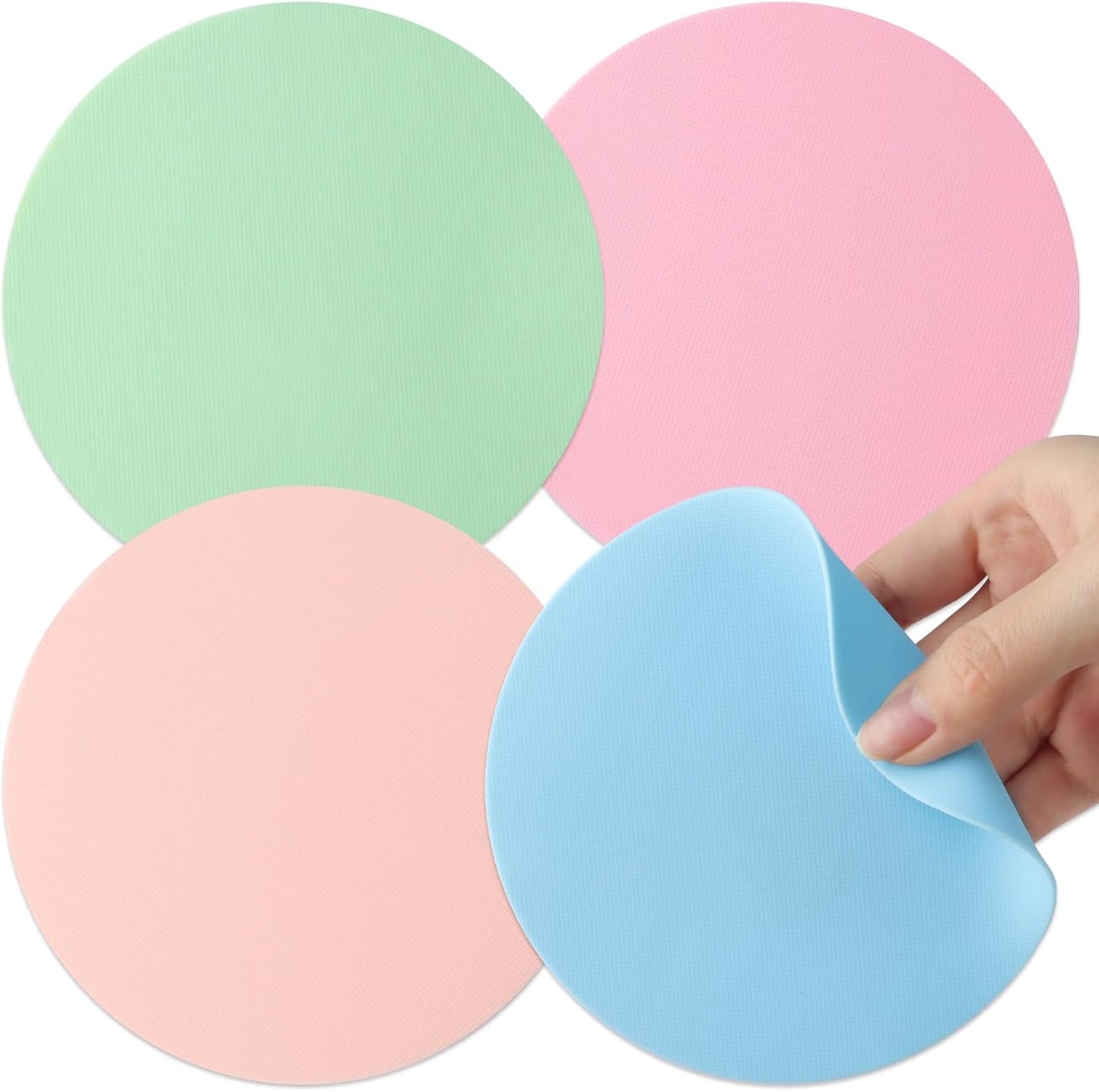 Rubber Jar Opener Pads Set of 4, Round Heat-insulated Non-Slip Gripper Pads for Jars, Kitchen Tool for Easy Opening (Circle)