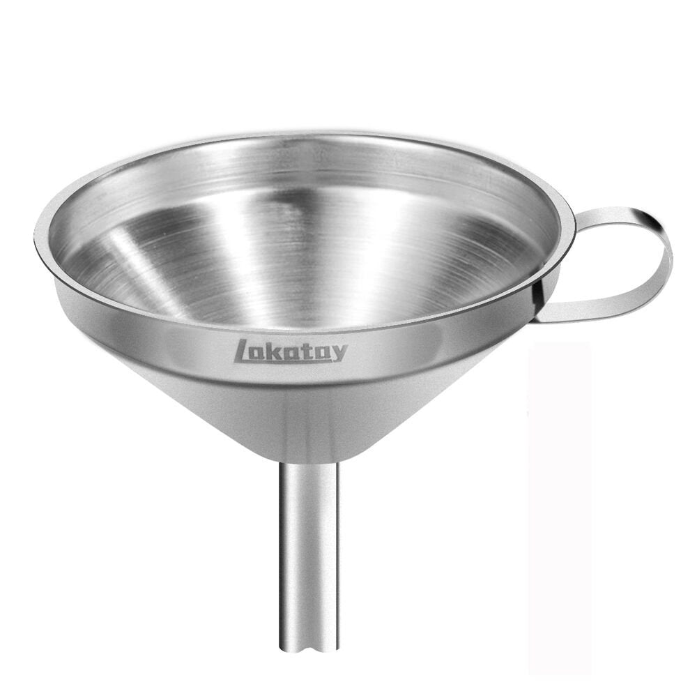 Metal Stainless Steel Funnel, Large Medium Small Funnel Set of 3, Food Grade Mini Kitchen Funnels for Transferring Essential Oils, Liquid, Fluid, Small Funnels for Filling Bottles Flask Cooking