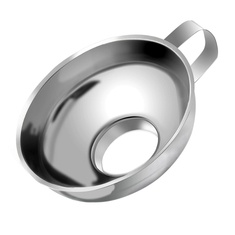 Metal Stainless Steel Funnel, Large Medium Small Funnel Set of 3, Food Grade Mini Kitchen Funnels for Transferring Essential Oils, Liquid, Fluid, Small Funnels for Filling Bottles Flask Cooking