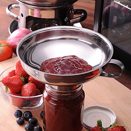Metal Stainless Steel Funnel, Large Medium Small Funnel Set of 3, Food Grade Mini Kitchen Funnels for Transferring Essential Oils, Liquid, Fluid, Small Funnels for Filling Bottles Flask Cooking