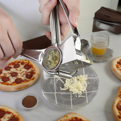 Manual Rotary Cheese Grater, 304 Stainless Steel Hand-Crank