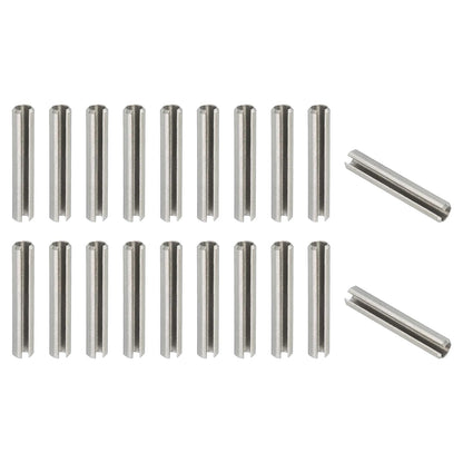 Slotted Spring Pin, 50 Pcs 1/8" x 3/4" (3.2mm x 20mm) 304 Stainless Steel Split Roll Pins Spring Dowel for Home Improvement Automotive Machine Repair, Silver - Colors B