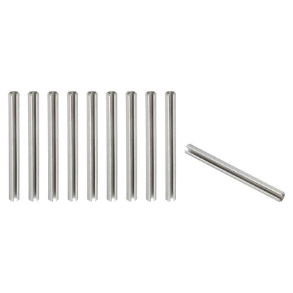 Slotted Spring Pin, 50 Pcs 1/8" x 3/4" (3.2mm x 20mm) 304 Stainless Steel Split Roll Pins Spring Dowel for Home Improvement Automotive Machine Repair, Silver - Colors B