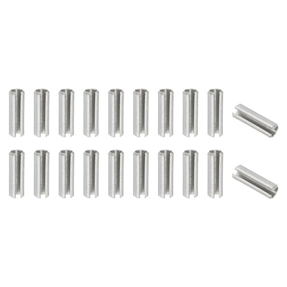 Slotted Spring Pin, 50 Pcs 1/8" x 3/4" (3.2mm x 20mm) 304 Stainless Steel Split Roll Pins Spring Dowel for Home Improvement Automotive Machine Repair, Silver - Colors B