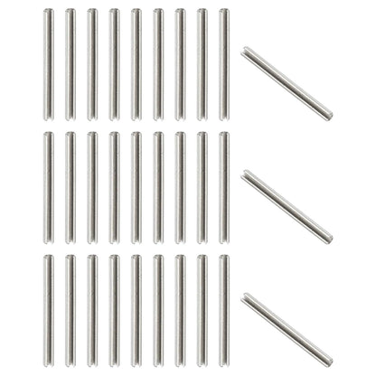 Slotted Spring Pin, 50 Pcs 1/8" x 3/4" (3.2mm x 20mm) 304 Stainless Steel Split Roll Pins Spring Dowel for Home Improvement Automotive Machine Repair, Silver - Colors B