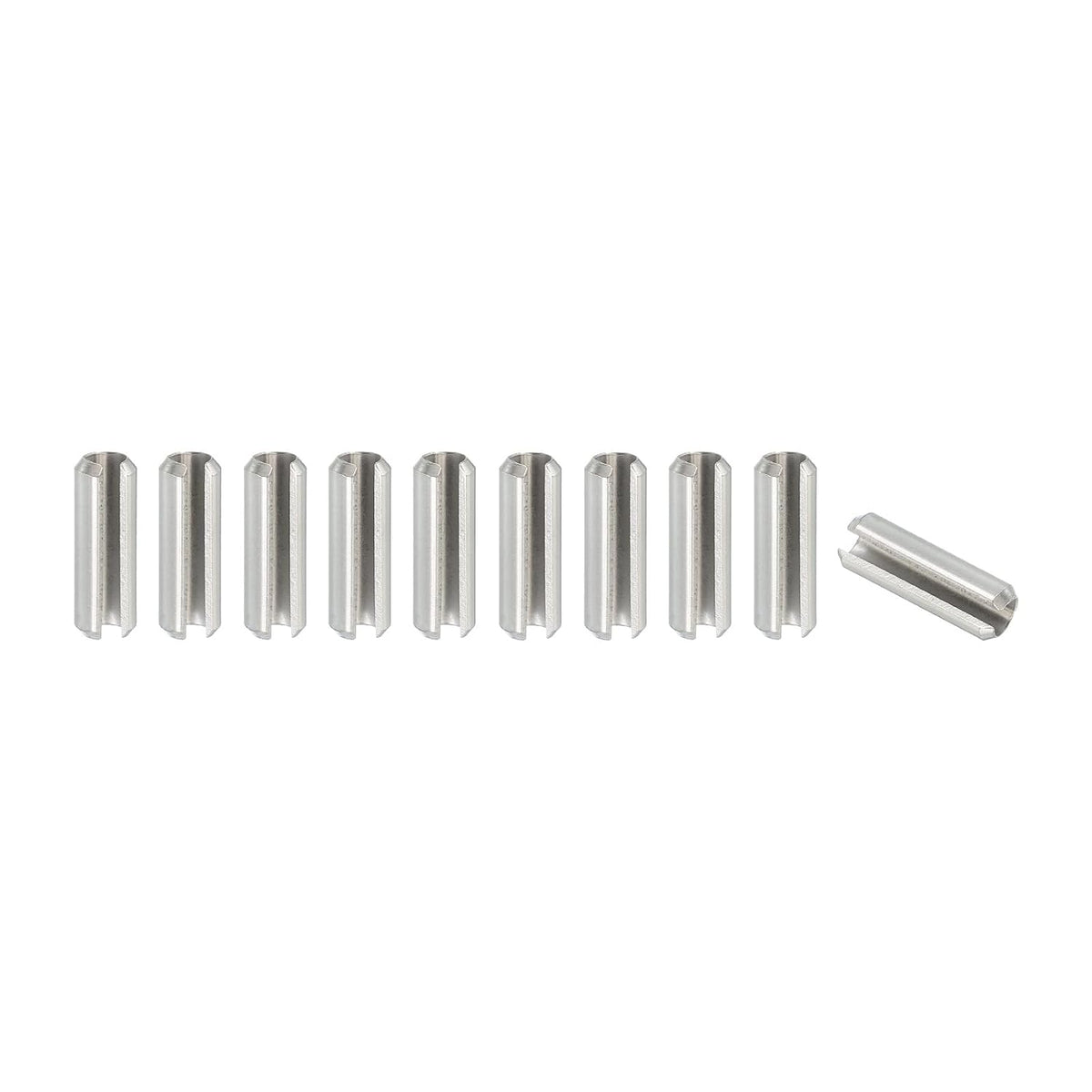 Slotted Spring Pin, 50 Pcs 1/8" x 3/4" (3.2mm x 20mm) 304 Stainless Steel Split Roll Pins Spring Dowel for Home Improvement Automotive Machine Repair, Silver - Colors B