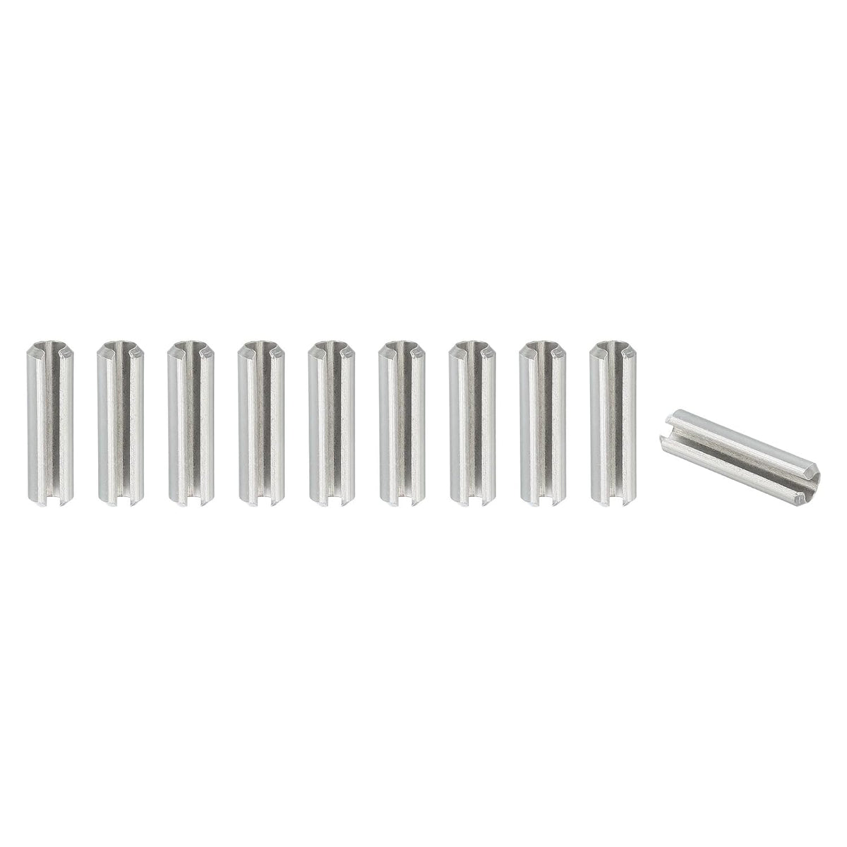 Slotted Spring Pin, 50 Pcs 1/8" x 3/4" (3.2mm x 20mm) 304 Stainless Steel Split Roll Pins Spring Dowel for Home Improvement Automotive Machine Repair, Silver - Colors B