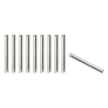 Slotted Spring Pin, 50 Pcs 1/8" x 3/4" (3.2mm x 20mm) 304 Stainless Steel Split Roll Pins Spring Dowel for Home Improvement Automotive Machine Repair, Silver - Colors B