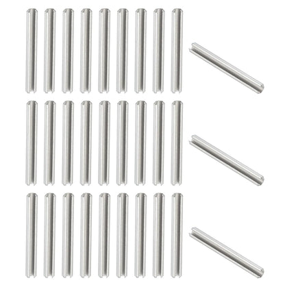 Slotted Spring Pin, 50 Pcs 1/8" x 3/4" (3.2mm x 20mm) 304 Stainless Steel Split Roll Pins Spring Dowel for Home Improvement Automotive Machine Repair, Silver - Colors B