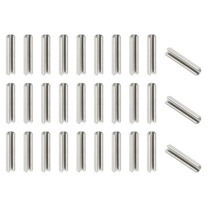 Slotted Spring Pin, 50 Pcs 1/8" x 3/4" (3.2mm x 20mm) 304 Stainless Steel Split Roll Pins Spring Dowel for Home Improvement Automotive Machine Repair, Silver - Colors B